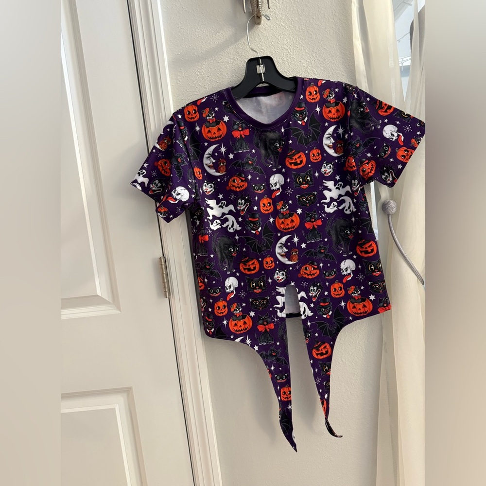 BLACK MILK HALLOWEEN CROP TOP SIZE XS NWOT PURPLE ORANGE
